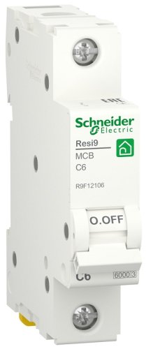 Выключатель автоматический Schneider Electric Resi9 1п 6A C 6кА  картинка